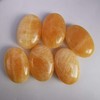 Lovionus89 Ice Yellow Jade Worry Stones, Natural Oval Palm Tree