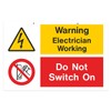 iSigns Warning Signs (Electrician Working Do Not Switch On), A2