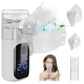 Nebuliser Machine for Adults & Kids,Efficient & Quiet Portable Nebuliser Handled Nebulizer for Home & Travel