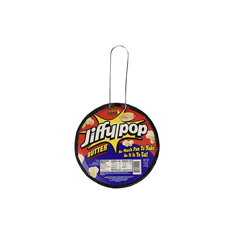 JIFFY POP Butter Flavored Popcorn, Stovetop Popping Pan, 4.5 oz