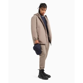 Armani Exchange Men's AX Logo with Triple Tipped Neckline Regular Fit Mercerized Cotton Tee, Navy