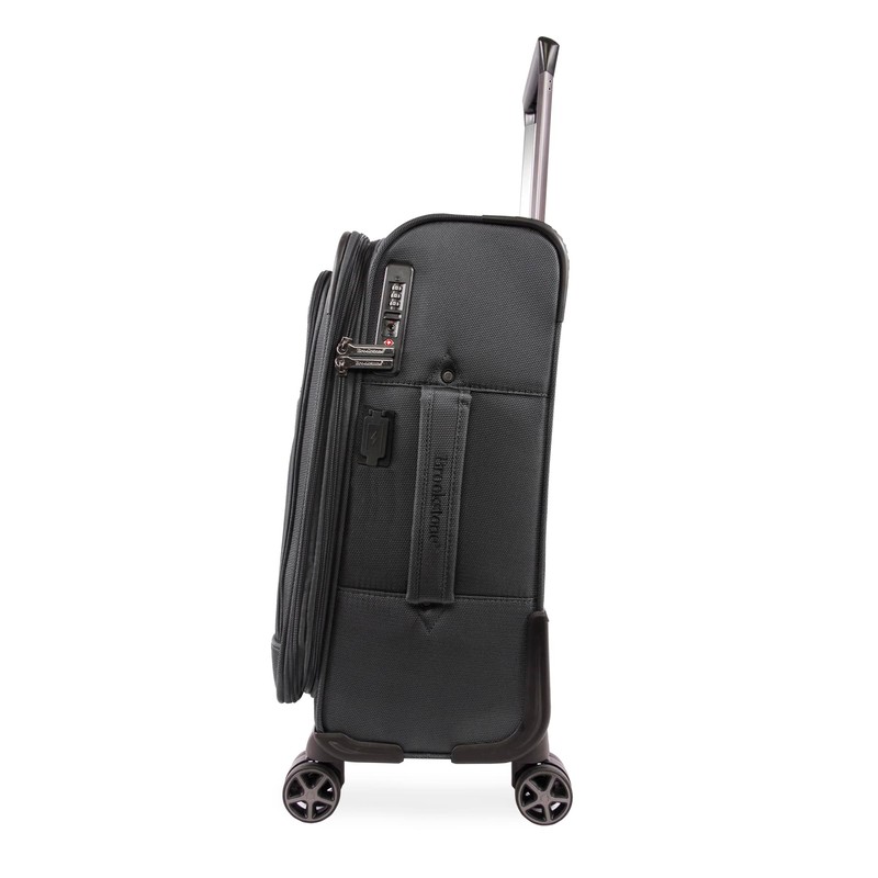 Brookstone Luggage Harbor Spinner Suitcase, Dark Charcoal, Carry-On