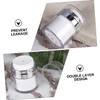 Outanaya 2Pcs Leakproof Double Layer Sub Bottles Vacuum Creams Containers