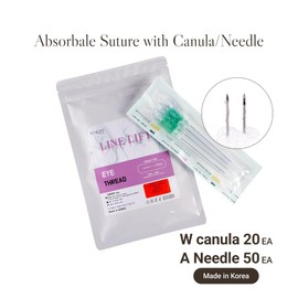 LINELIFT by Y2SKIN KOREA - PDO EYE Threads for Face Lifting, Collagen Production, Sharp Tip (20pcs, 30G(25mm-30mm), W Type)