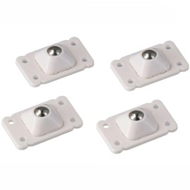 HOBBYIN 4Pcs Caster Wheels, 360 Degree Swivel Pulley, Universal Self Adhesive Paste Wheels, Mini Adhesive Wheels, Stainless Steel Sticky Pulley for Trash Can, Storage Box, Furniture