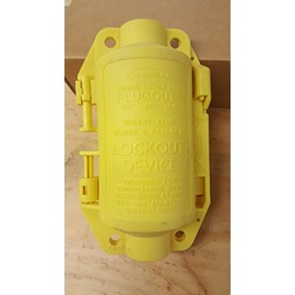 Plug Lockout, Yellow, 3/8In Shackle Dia.