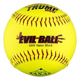 1 Dozen ASA Evil Ball 12" Softballs 52 COR 300 Compression 12 Balls (MP-Evil-RP-ASA-Y)