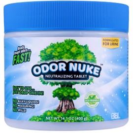 Human Urine Odor Neutralizer Tablets by ODOR NUKE - Kill Urine Smell In Portable Urinals for Men, Bedside Commodes, Bedpans & Camping Toilets - 14.1oz (Original)
