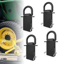 HLMOptimo 4Pcs 12000lbs Heavy Duty Removable D Ring Stake Pocket tie Down for Utility Trailers and Flatbeds Equipped with Stake Pockets Stake Pocket D-Rings (Pack of 4)