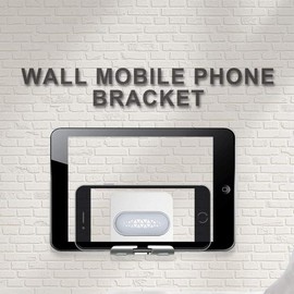 YOMARI Wall Mount Cell Phone Holder, Shower Phone Holder (Black-Gray)