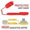 CHUSYYRAY Brass Battery Terminal Positive & Negative Clamps Connectors For