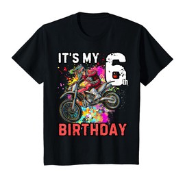 Kids It's my 6th Boy Birthday Dirt Bike MX Motocross Birthday T-Shirt