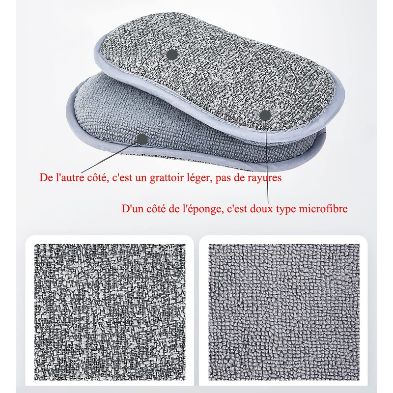 Pack of 6 Washing Up Sponge Washable Antibacterial Microfibre Cleaning