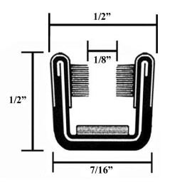 Moore Parts Automotive Felt Window Channel. 32.5" Long - 1/2" Wide - 1/2" Tall, Pair