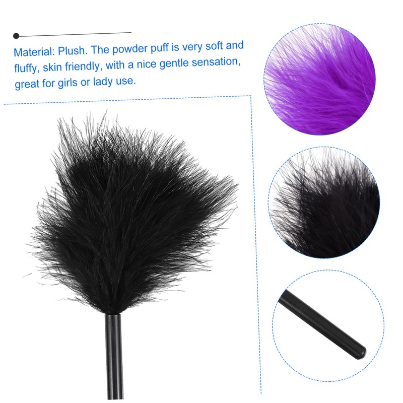 Baluue 2pcs Soft Velour Makeup Puff for Loose Powder Facial