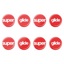 Superglide2 - New Controllable Speed Surface Fastest and Smoothest Mouse Feet/Glides Made with Ultra Strong Glass Smooth and Durable Sole for Universal 6mm x 8 [RED]