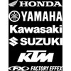Factory Effex Die-Cut Sticker (3ft / Yamaha) (Black)