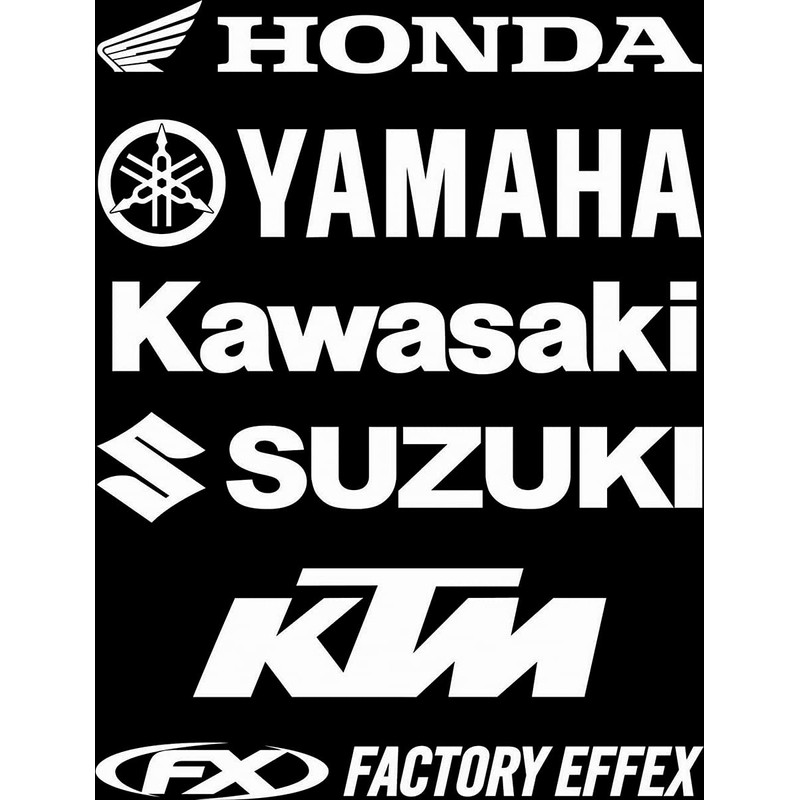Factory Effex Die-Cut Sticker (3ft / Yamaha) (Black)