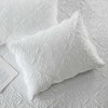 Boryard White California King Quilt Set - 100% Cotton Embossed