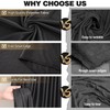 10x10ft Black Backdrop Curtain Panels for Parties - Wrinkle Free
