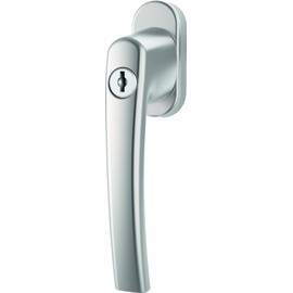 Roto Window Handle Line Lockable 40 Nm Natural Silver with Screws Square Pin 7 x 37 mm