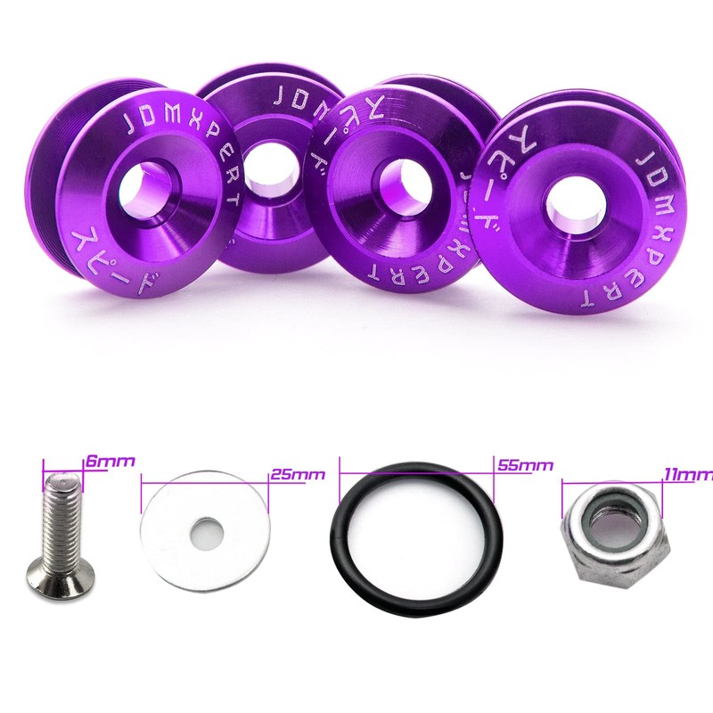 Xotic Tech JDM Quick Release Fasteners Compatible with Car Bumpers