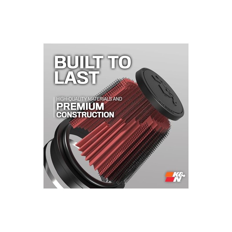 K&N Filtro de Aire Universal Cónico Lavable RU-5147, 12.7 cm