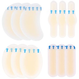 12PCS Blister Bandages, Gel Blister Cushion Pads Invisible Blister Plasters Hydrocolloid Waterproof Blister Heel Protector Blister Guard Blister Prevention Patches Blister Treatment For Feet Heel Toes
