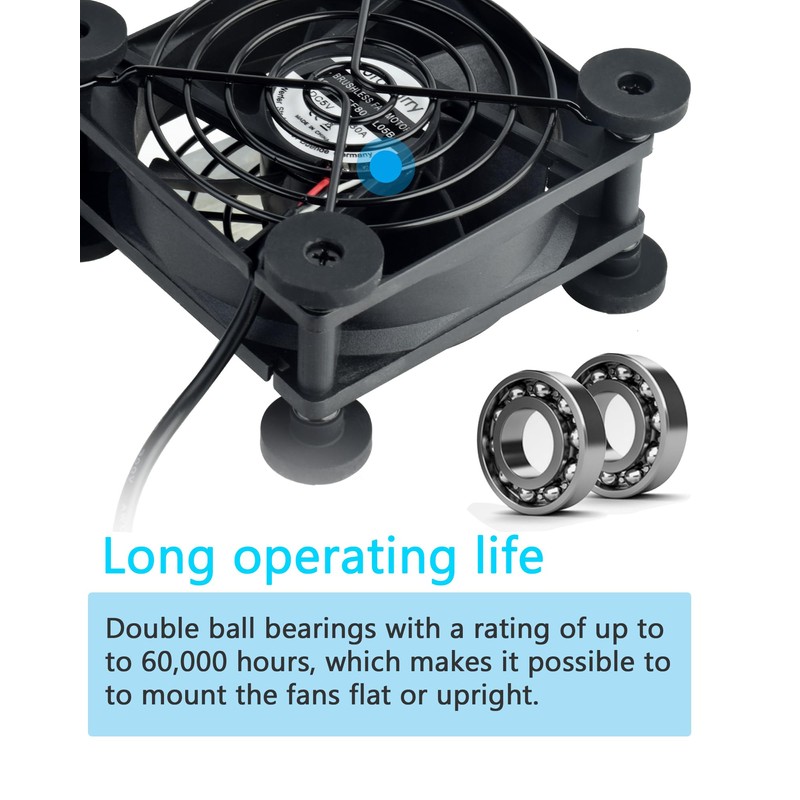 euroharry USB 120 mm Quiet Fan, 2-in-1, 6 Wind Speeds