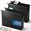 SortRax Plastic High Capacity Hanging File Folders, 4" Expansion for