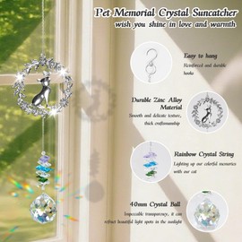 Dog Memorial Gifts for Loss of Dog, Pet Memorial Crystal Suncatcher
