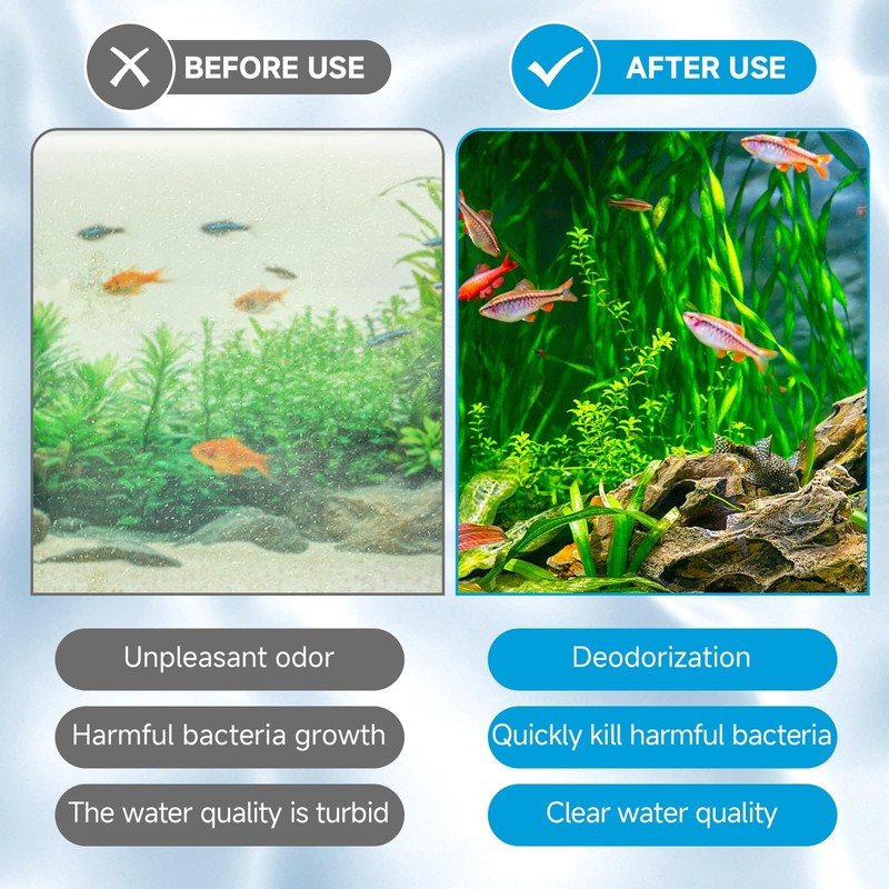 AQQA 12 Packs Aquarium Filter Cartridges with Activated Carbon -