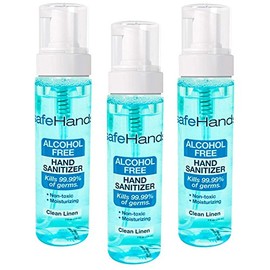 SafeHands #1 Alcohol Free Foam Hand Sanitizer Brand, Clean Linen, 7 Oz (3-Pack)