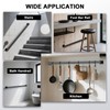 12FT Stair Railing Indoor, Black Mental Wall Mounted Handrail for