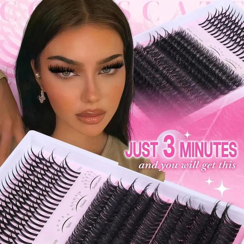 60D/80D Lash Clusters – 10-21mm Spiky Volume Eyelash Extensions, DIY