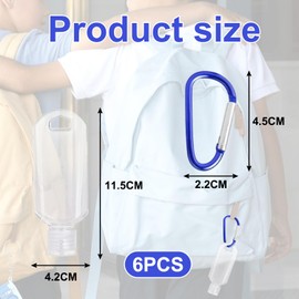 Uskerb 6pcs 50ml Clear Portable Travel Bottles with Leak-Proof Design - TSA Approved, Refillable & Easy-Squeeze Containers for Sanitizers & Liquids