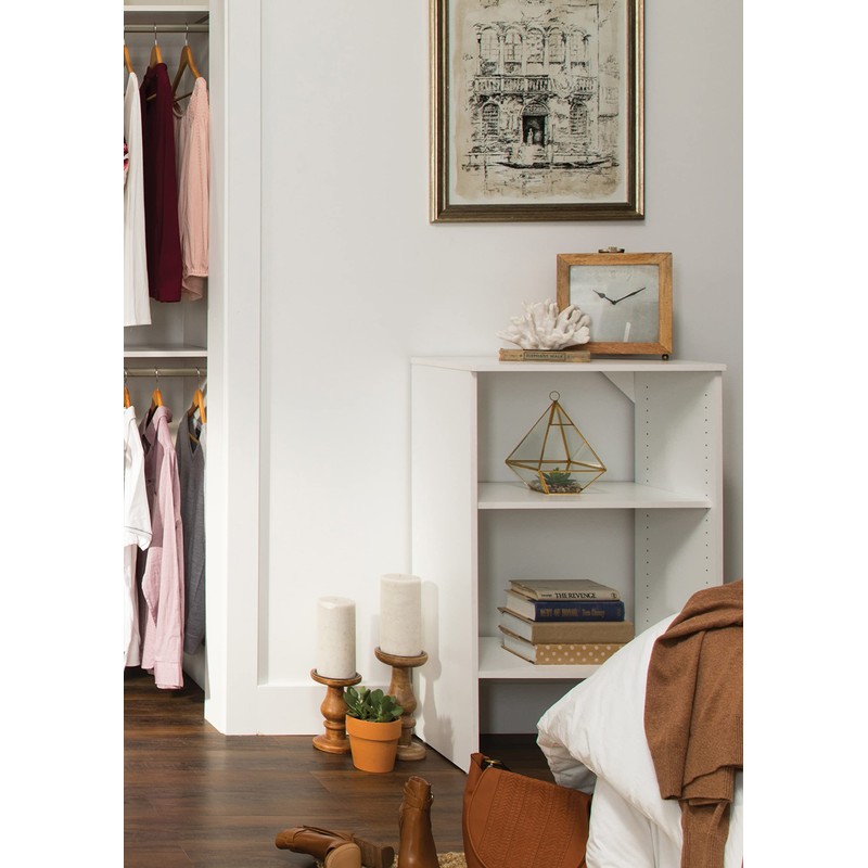 ClosetMaid SuiteSymphony Wood Shelf Unit, 2 Shelves, Adjustable, For Storage,
