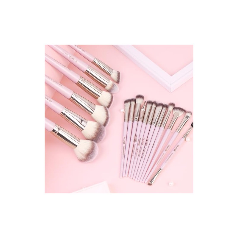 MAANGE Brochas Maquillaje, 18 PCS Set de Brocha para Maquillaje