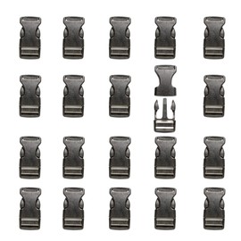 BEAUTY PLAYER 20mm Insert Buckle, 0.8 inch (20 mm) Wide, 20 Pieces, Side Release Buckles, Laces, Back, Plastic Parts, Belt Parts, Tape, Collars, For Dogs, Outdoor, Mountain Climbing Cables (0.8 inches