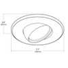 DEB56 Series 5/6 in. Adjustable LED Eyeball Retrofit Downlight Kit
