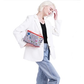 PXTIDY Knitting Project Bag Cosmetic Case Knitting Lover Gift Crochet Sewing Lover Yarn Weaver Storage Bag Knitter Gift