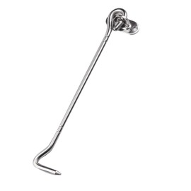 Hook and Eye Latch 8 Inch Silver Cabin Hook Outside Stainless Steel Door Hook Latch for Window Cabinet Shed