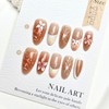 RIICFDD Handmade Medium Almond Nails with Glue,Nude Press on Nails