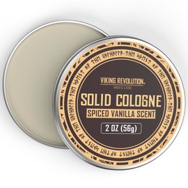 Viking Revolution Spiced Vanilla Solid Cologne for Men - 2 Oz Balm Cologne Travel Wax (Spiced Vanilla)