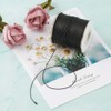200 Yards Korean Waxed Polyester Cords Black Braided Beading String
