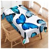 Walmsco Tablecloth Blue Butterfly Decor For Dining Room Kitchen Rectangular