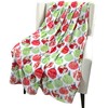 Christmas Decorative Throw Blanket: Soft Comfy Fleece with Red Green