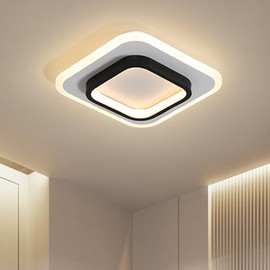 Lamparas de Techo para Interior de Casas LED Moderna, 20W 3000LM 3000K Luz Blanca Cálida Candiles Cuadrada Candelabros Techo para Recamara, Pasillo, Sala, Cocina, Baño, Comedor