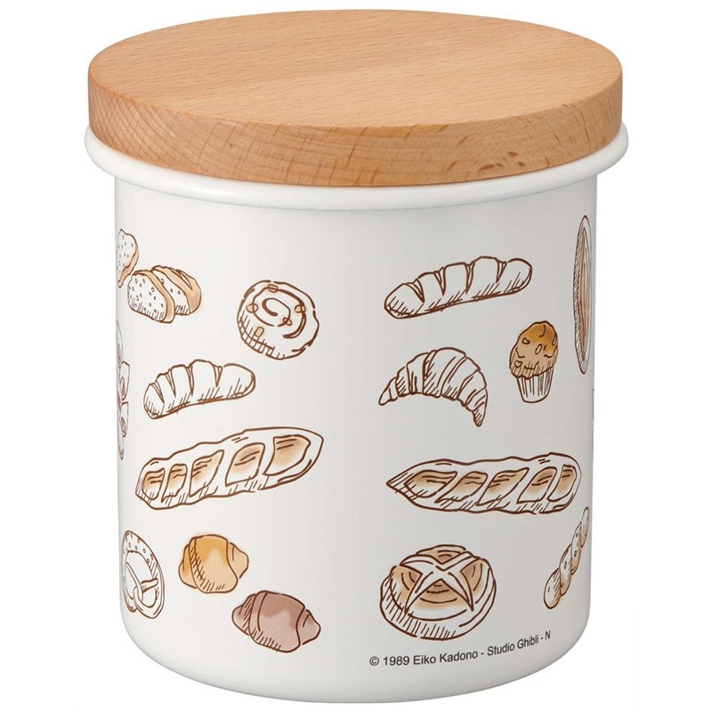 Skater ENC8-A Enameled Canister, Wooden Lid, 25.5 fl oz (750