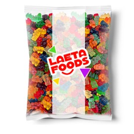 Bears Gummy Candy, Assorted Fruit Flavored (1 Pound Bag)
